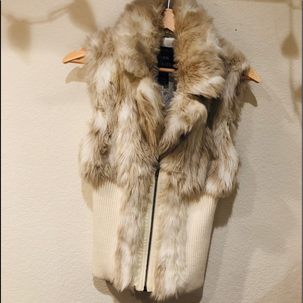 Cream Fur Vest